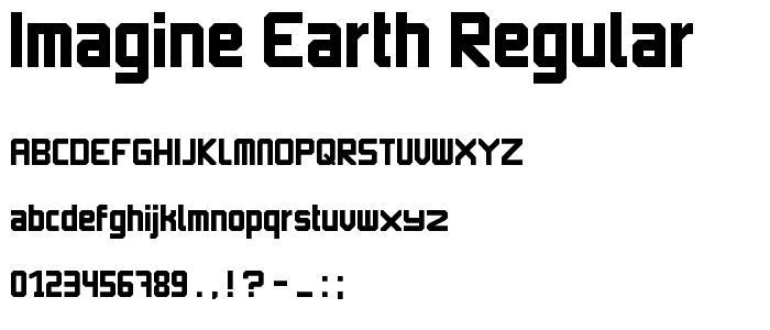 imagine earth Regular font